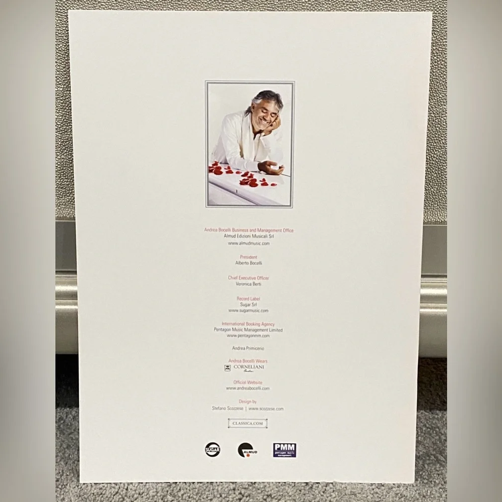 2012 Andrea Bocelli Concert Program - Picture 2 of 2